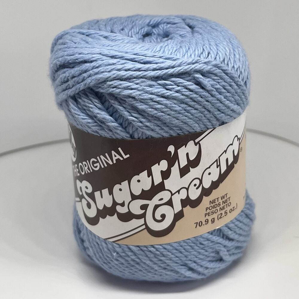 Lily Sugar ‘n Cream Yarn, Light Blue